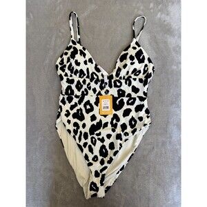 Andie The Bronti One Piece Swimsuit XL Leopard Print NWT Adjustable Strap